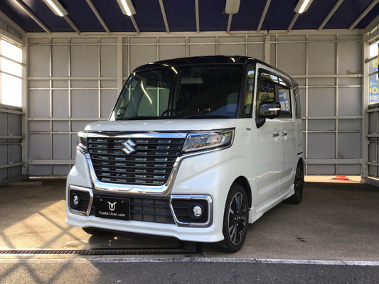 スペーシアカスタム/ハイブリッドXS/レーダークルーズコントロール/全方位カメラ/フルセグTV/後席エアコン