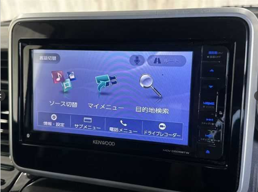 〇スズキ スペーシアカスタム HYBRID XSターボ（両側電スラ&社外ナビ&LEDライトほか）　