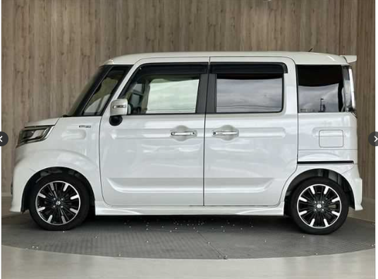 〇スズキ スペーシアカスタム HYBRID XSターボ（両側電スラ&社外ナビ&LEDライトほか）　